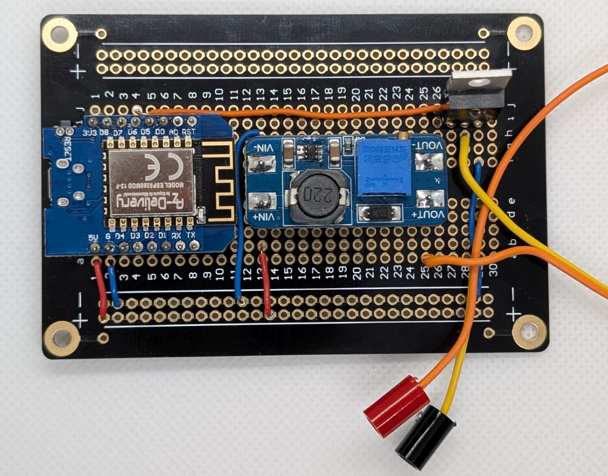 Schaltung auf einem “lötbaren Steckbrett”